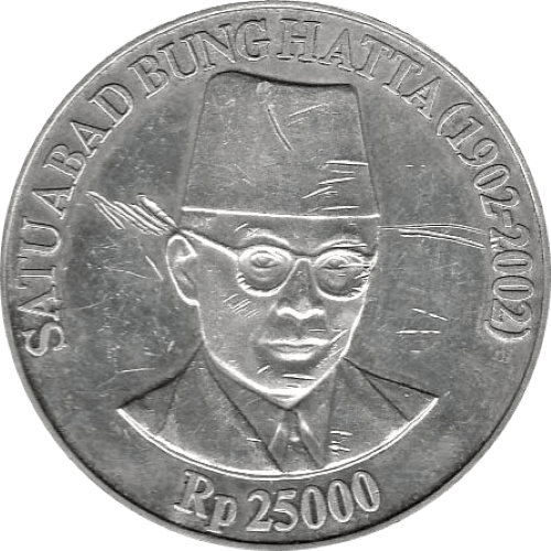 Articles: Investing in Silver Coins A Smart Choice for the Future | Indonesian 25,000 Rupiah (100th Birthday of Mohammad Hatta) 2002 | 001