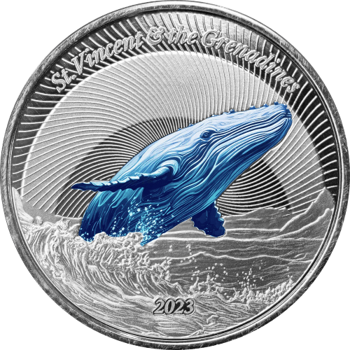 Articles: Silver Waves Capturing Ocean Beauty in Coins | Humpback Whale | 001