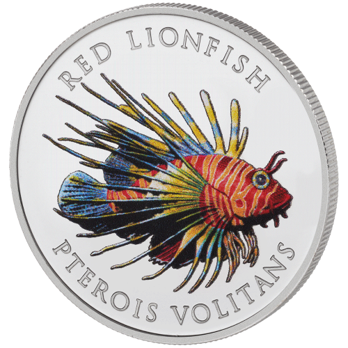 Articles: Silver Waves Capturing Ocean Beauty in Coins | Red Lionfish | 001